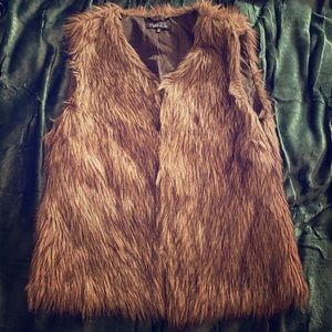 Faux fur vest